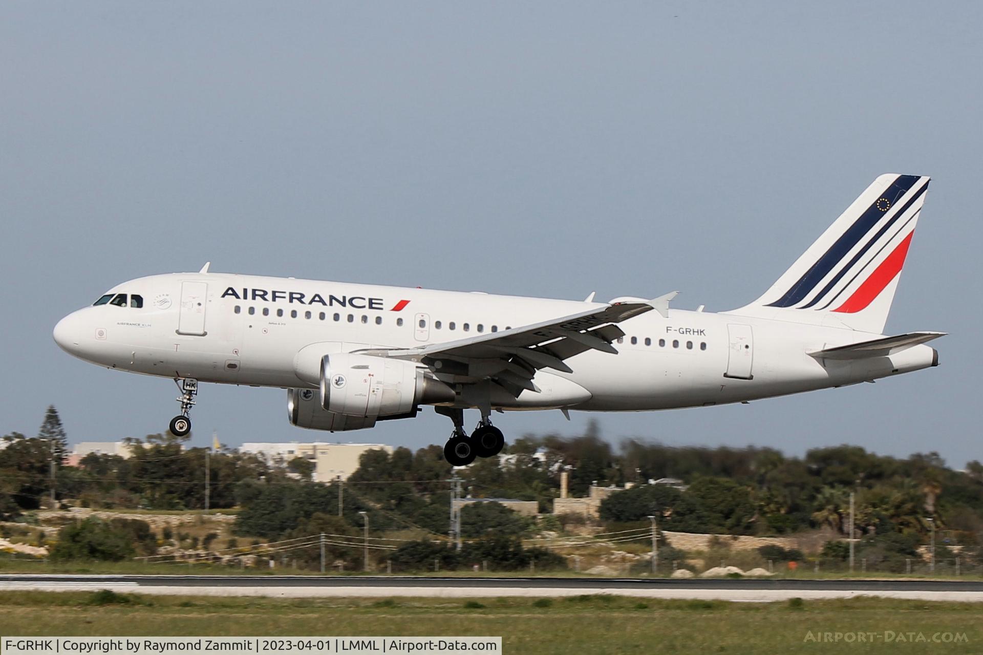 F-GRHK, 2000 Airbus A319-111 C/N 1190, A319 F-GRHK Air France