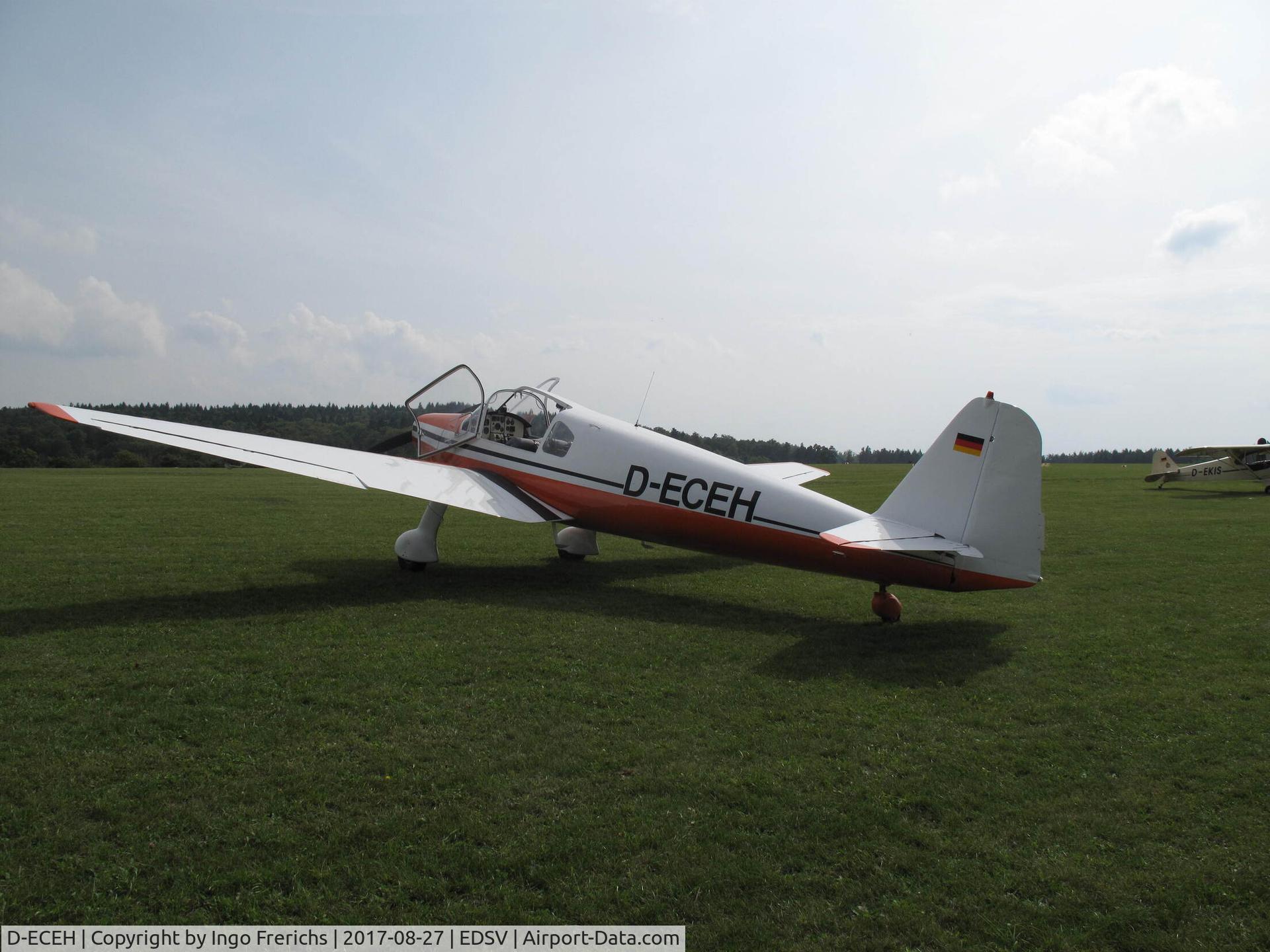 D-ECEH, 1959 Klemm KL-107C C/N 127, Klemm 107C D-ECEH at glider airfield Waechtersberg (EDSV) in Wildberg in Germany.