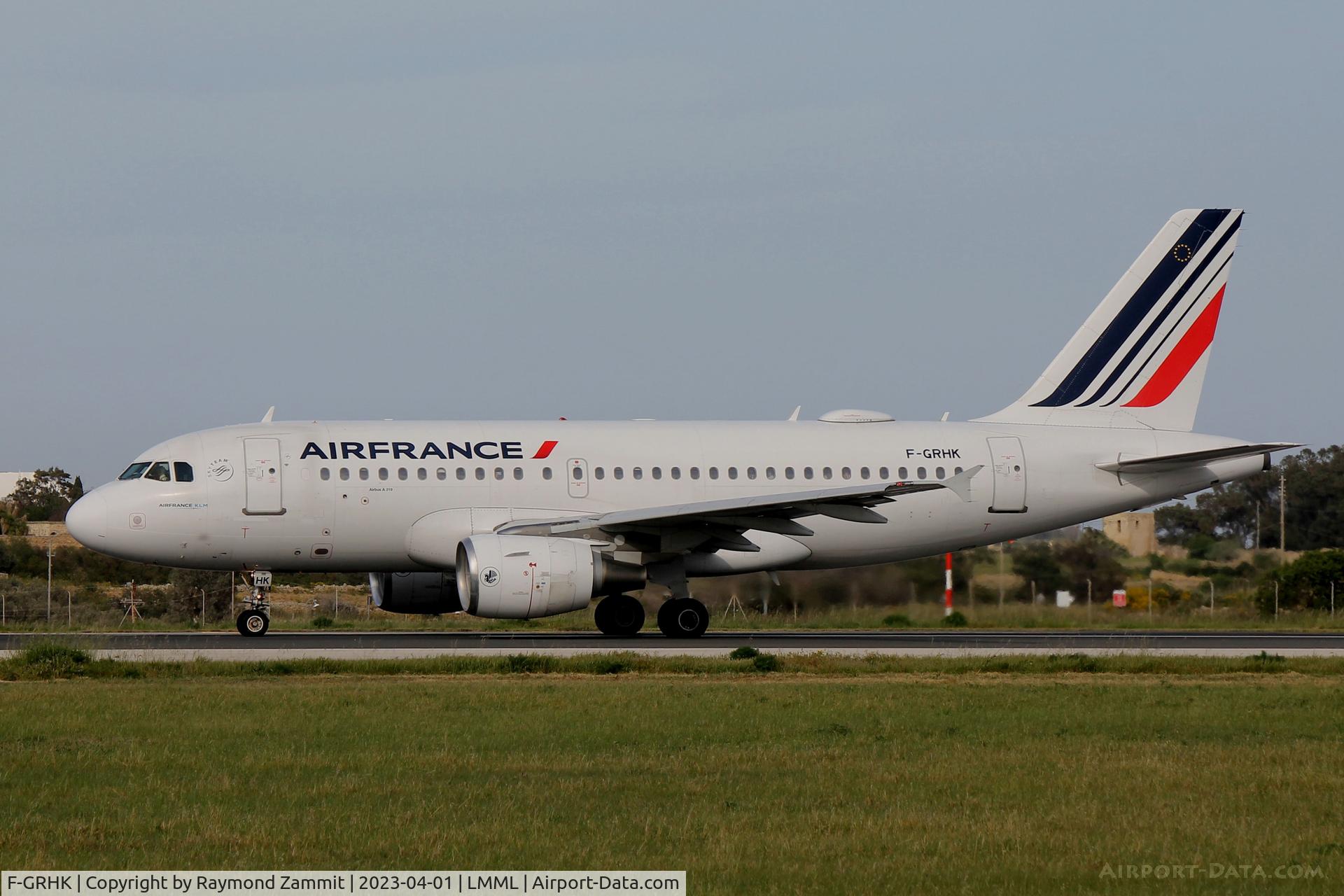 F-GRHK, 2000 Airbus A319-111 C/N 1190, A319 F-GRHK Air France