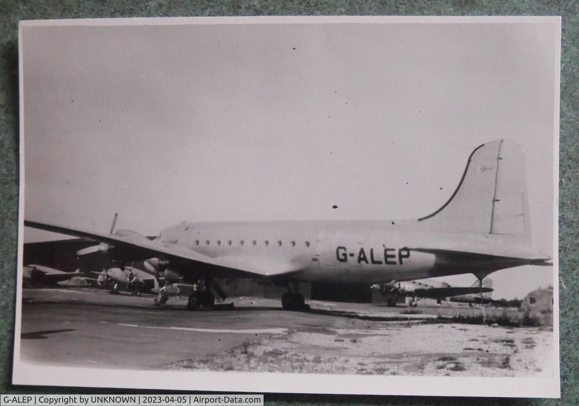 G-ALEP, 1944 Douglas C-54B Skymaster (DC-4) C/N 18327, PHOTO FOUND AT CARBOOT SALE