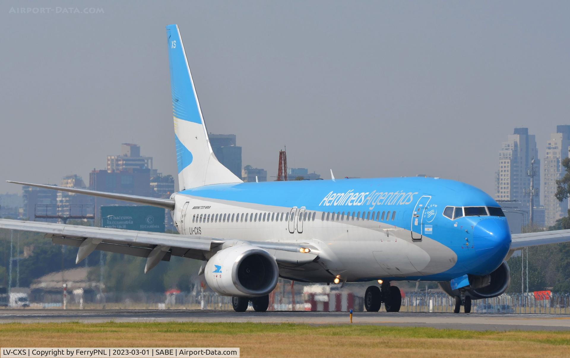 LV-CXS, 2013 Boeing 737-81D C/N 39425, AR B738 rolling after arrival