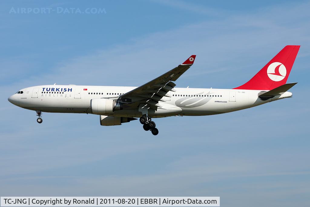 TC-JNG, 2002 Airbus A330-202 C/N 504, at bru