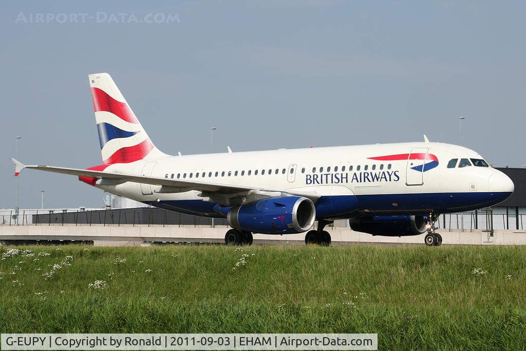 G-EUPY, 2001 Airbus A319-131 C/N 1466, at spl