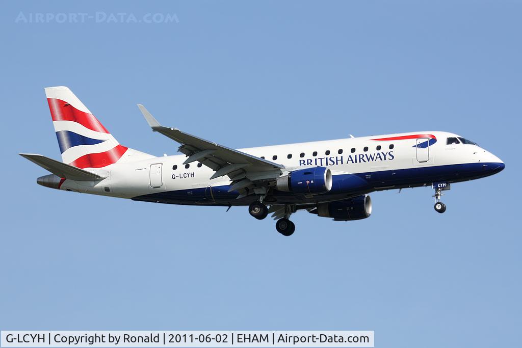 G-LCYH, 2009 Embraer 170STD (ERJ-170-100STD) C/N 17000302, at spl