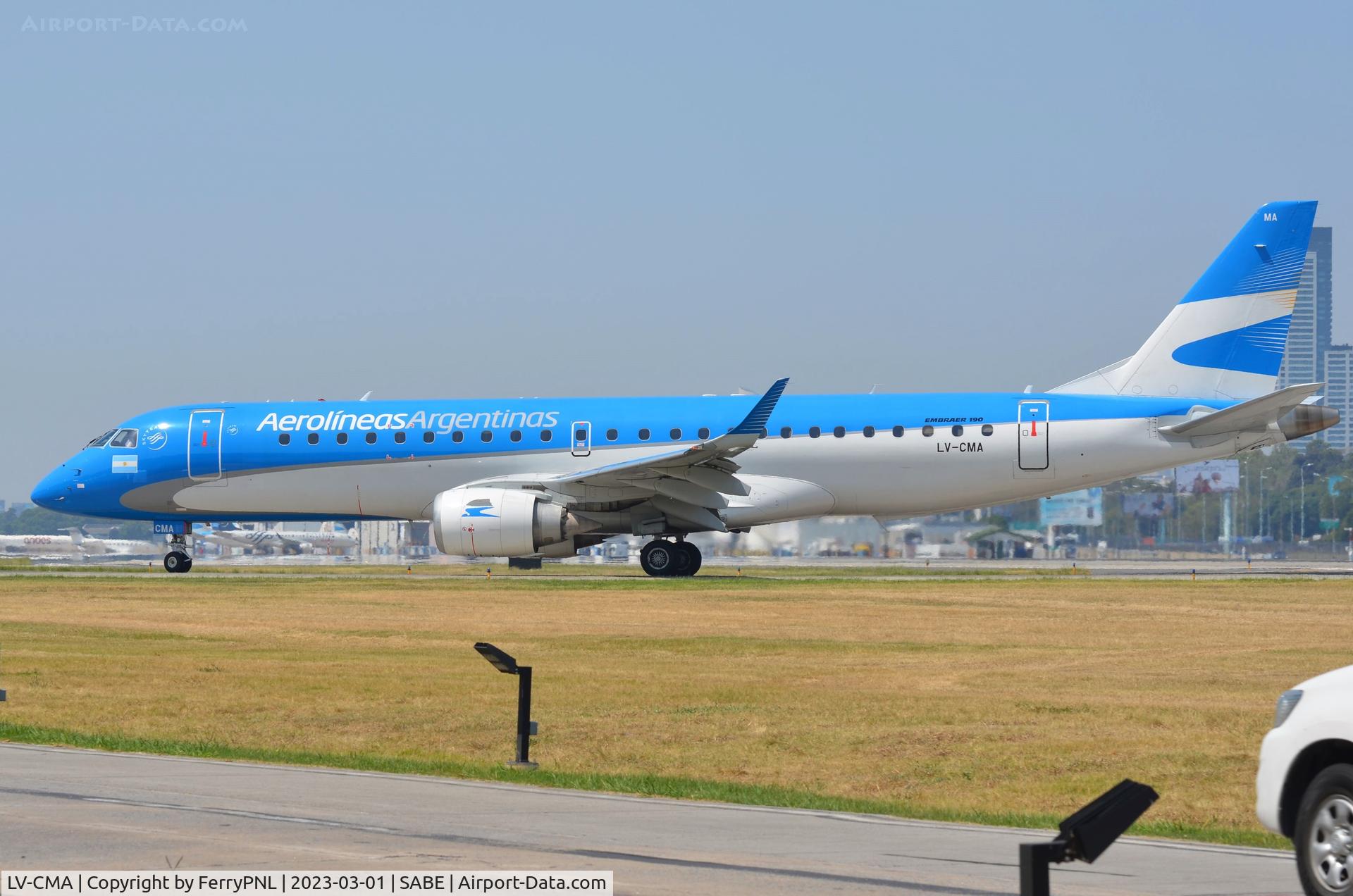 LV-CMA, 2012 Embraer 190AR (ERJ-190-100IGW) C/N 19000445, Aerolineas Argentinas ERJ190 in its latest livery
