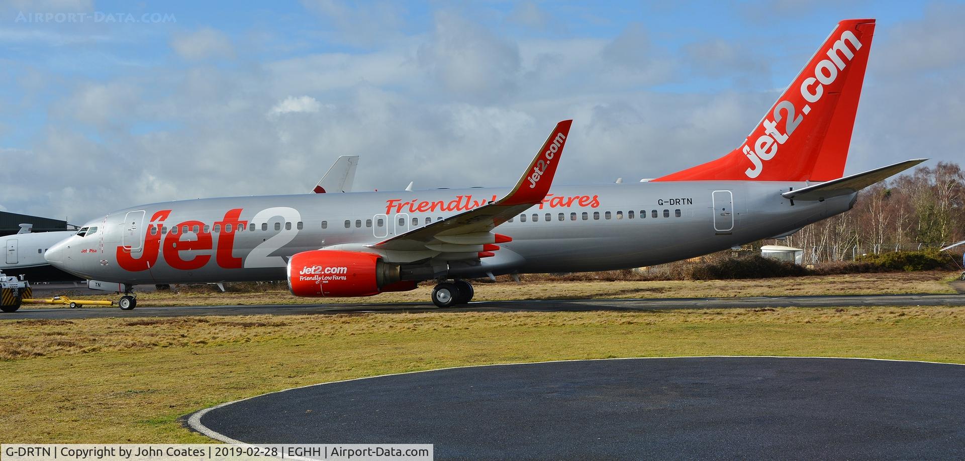 G-DRTN, 2002 Boeing 737-86N C/N 32735, Arriving for some paintwork