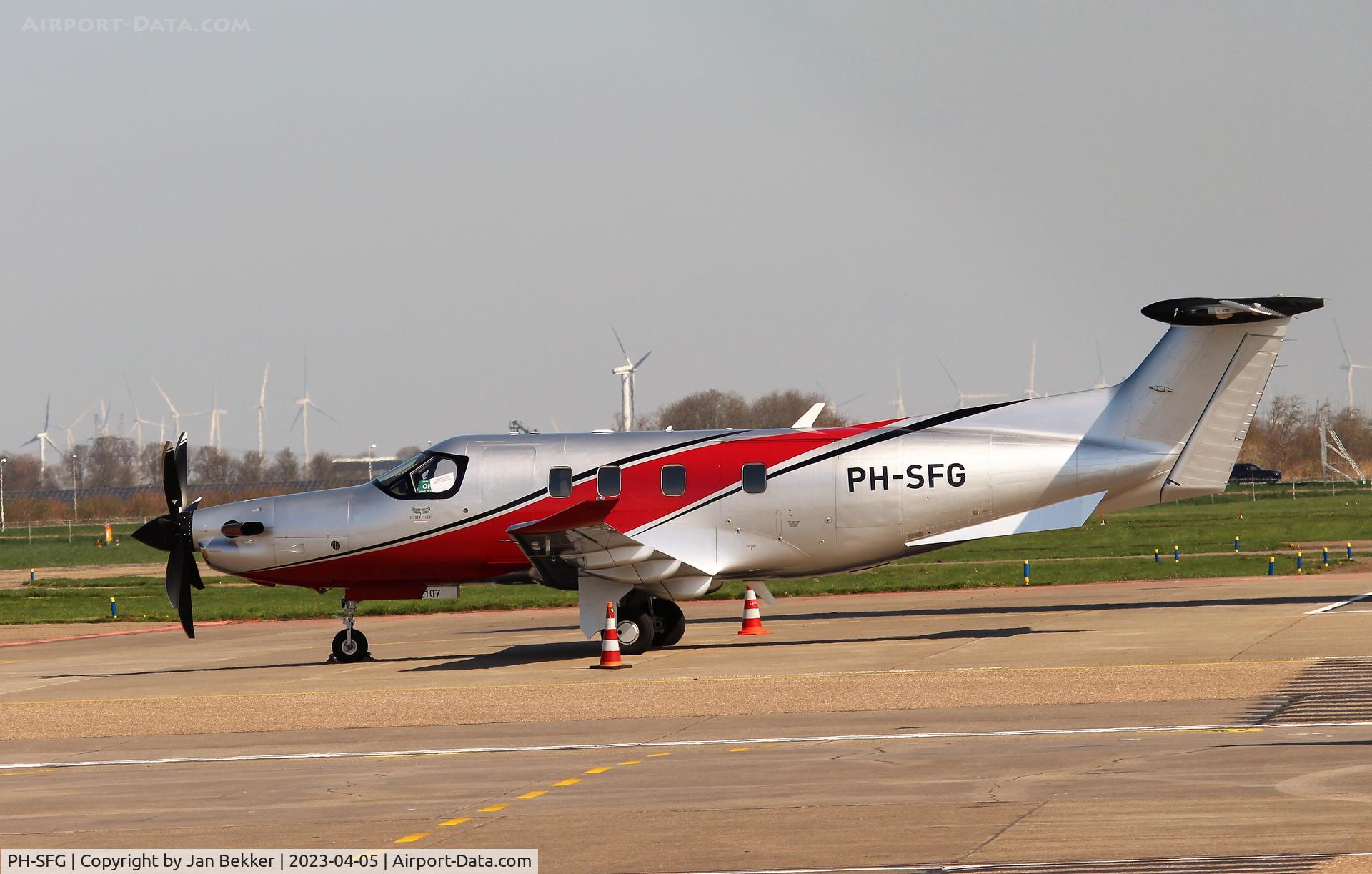 PH-SFG, Pilatus PC-12 NGX C/N 2107, Lelystad Airport