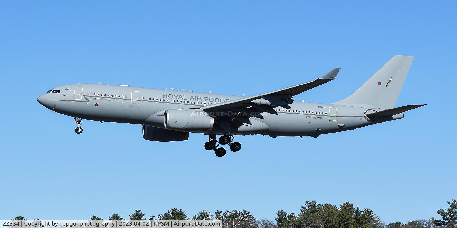 ZZ334, 2009 Airbus KC3 Voyager (A330-243MRTT) C/N 1033, ASCOT4820 dropping in for fuel