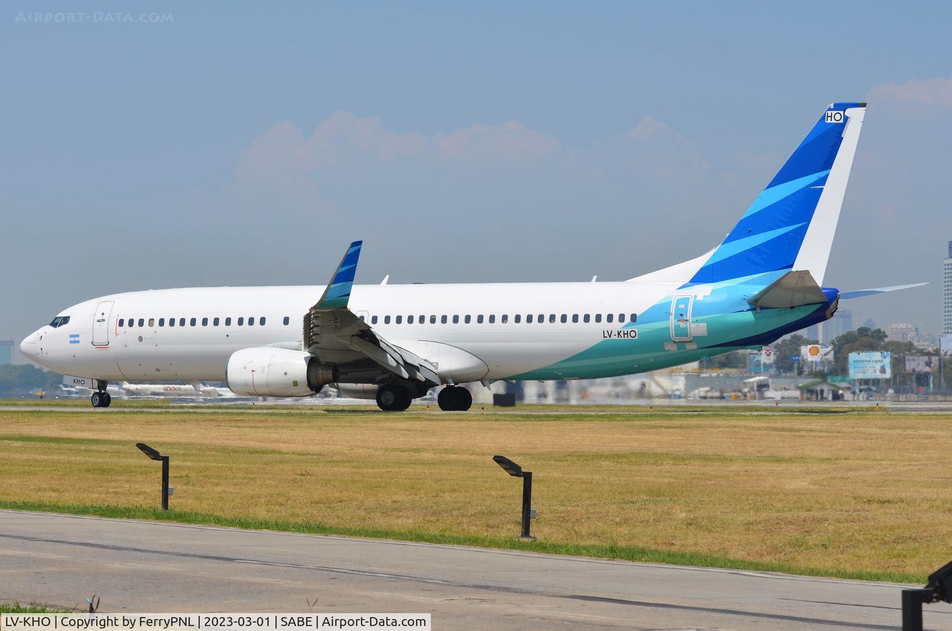 LV-KHO, 2010 Boeing 737-8U3 C/N 29666, Flybondi started operating this former Garuda (PK-GMK) B738 before having it repainted.
