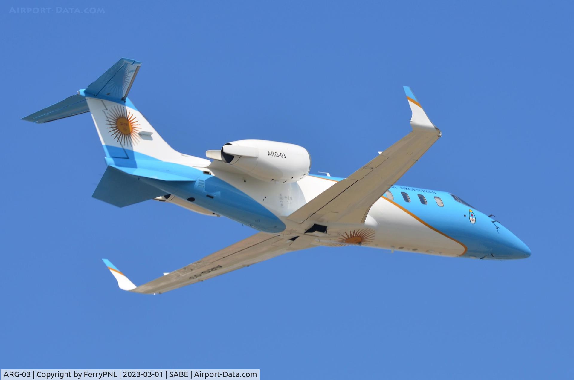 ARG-03, 2006 Learjet 60 C/N 60-304, Departure of Argentine Air Force Learjet 60