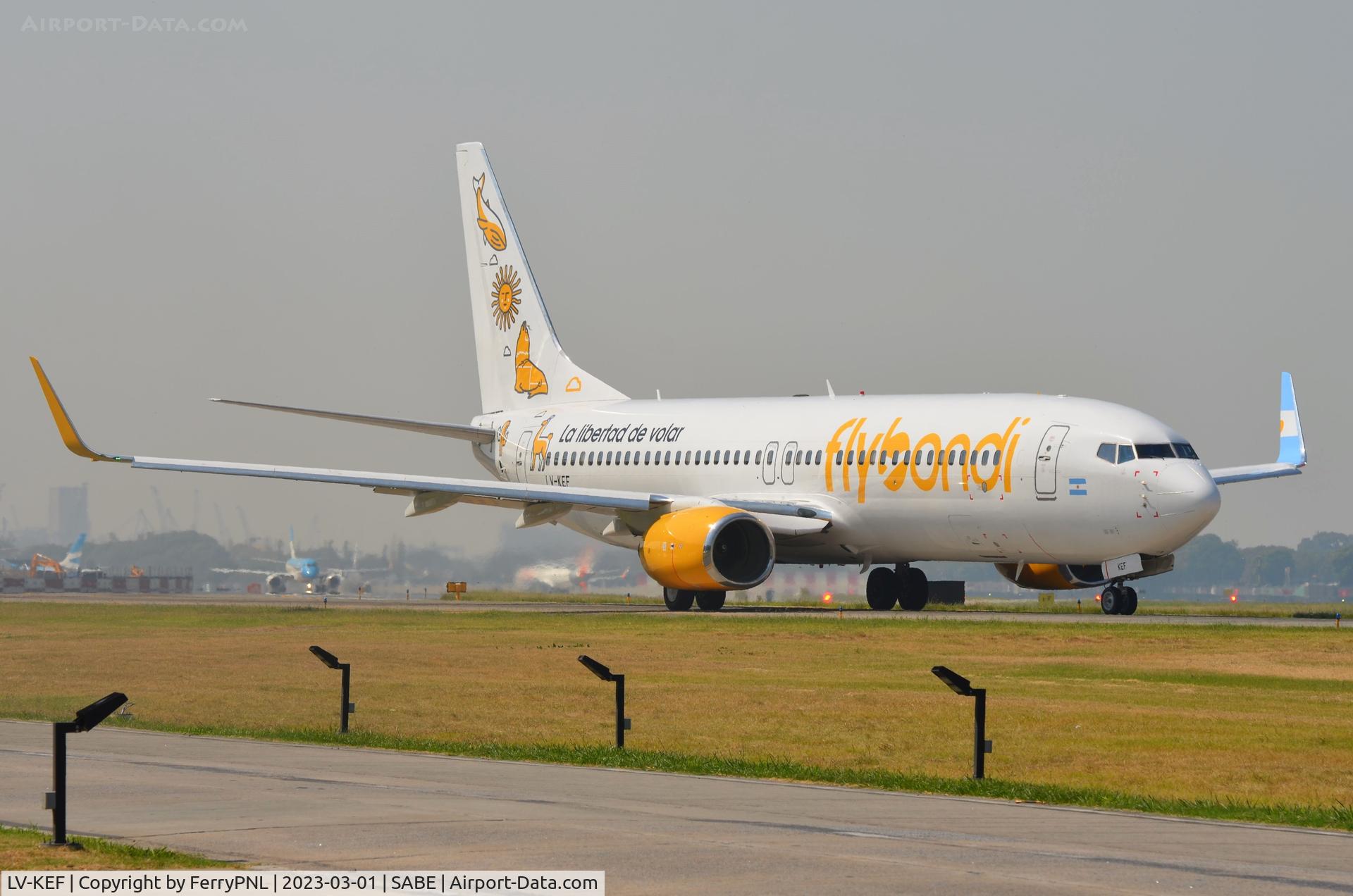 LV-KEF, 2010 Boeing 737-8U3 C/N 30147, Flybondi taxying for departure