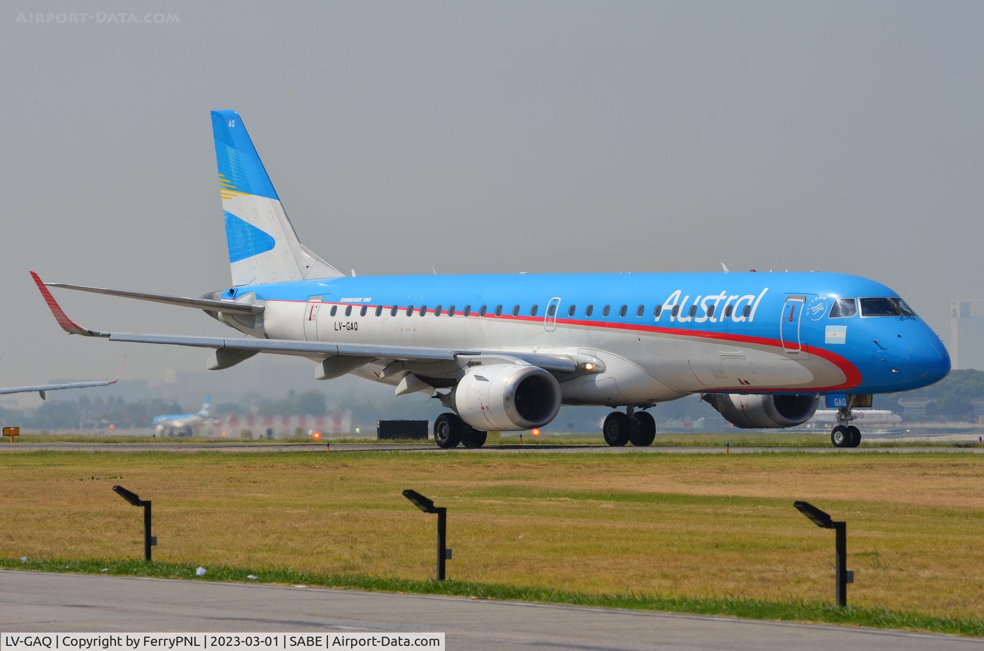LV-GAQ, 2009 Embraer 190AR (ERJ-190-100IGW C/N 19000275, Austral ERJ190