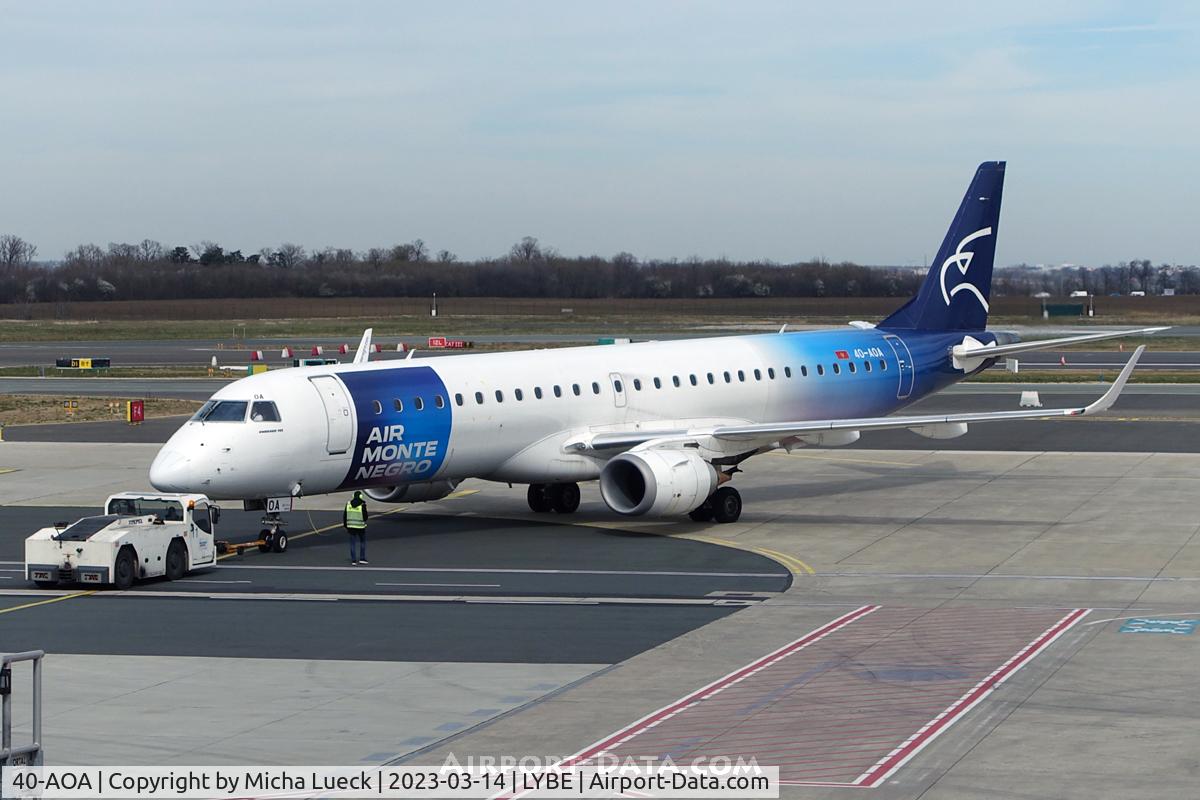 40-AOA, Embraer ERJ-190-100 C/N 19000180, At Nikola Tesla
