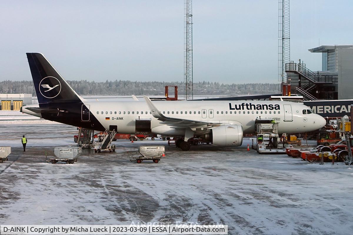 D-AINK, 2018 Airbus A320-271NEO C/N 8249, At Arlanda
