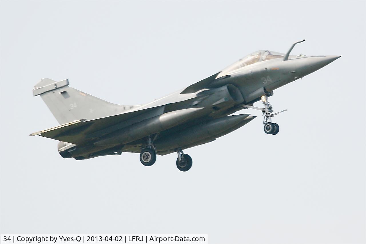 34, Dassault Rafale M C/N 34, Dassault Rafale M,  On final rwy 08, Landivisiau naval air base (LFRJ)