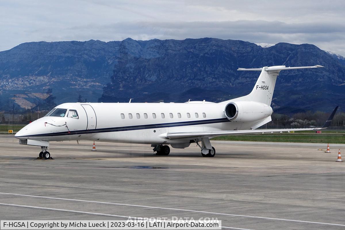 F-HGSA, 2008 Embraer EMB-135BJ Legacy C/N 14501051, At Tirana