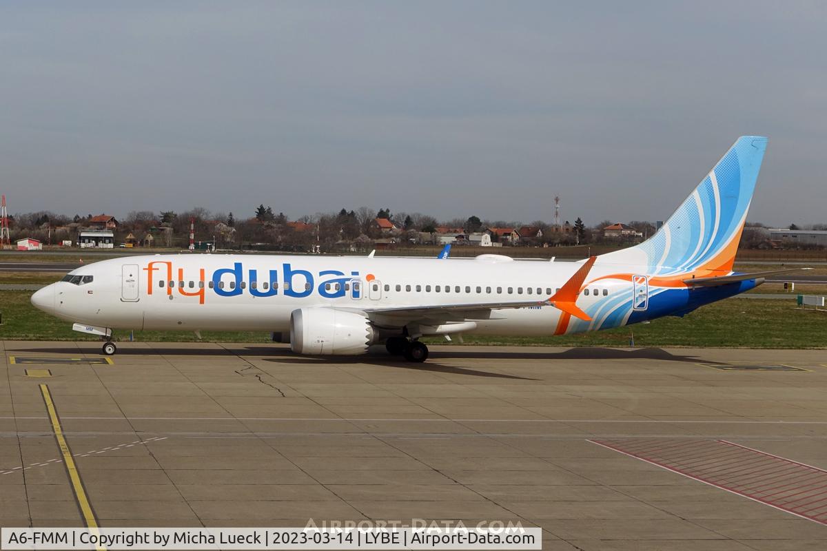 A6-FMM, 2019 Boeing 737-8MAX C/N 60985, At Nikola Tesla