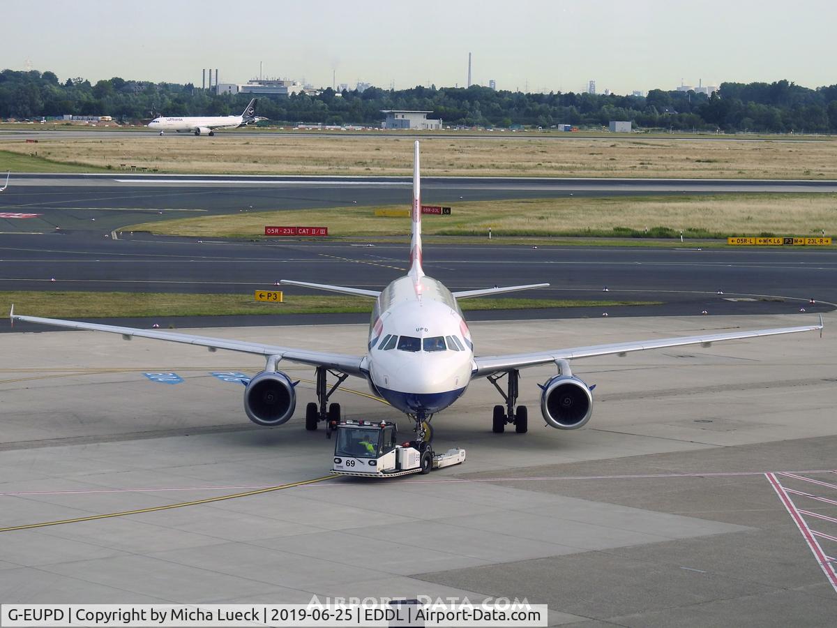 G-EUPD, 1999 Airbus A319-131 C/N 1142, Puch-back
