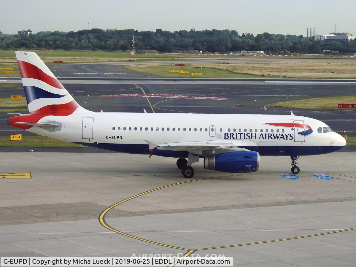 G-EUPD, 1999 Airbus A319-131 C/N 1142, At Düsseldorf