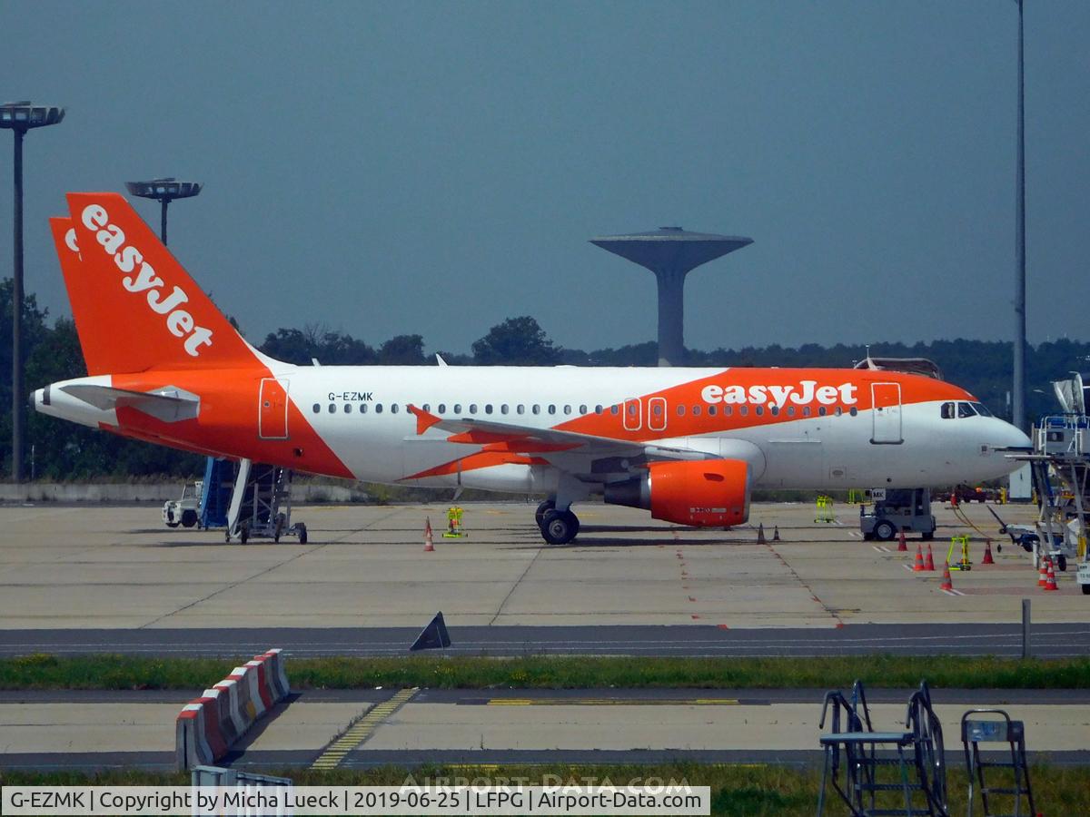 G-EZMK, 2004 Airbus A319-111 C/N 2370, At Charles de Gaulle