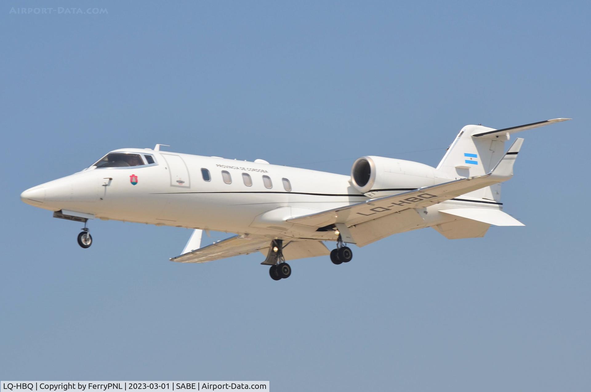 LQ-HBQ, 2013 Learjet 60 C/N 60-426, Learjet 60 of Provincia de Cordoba landing