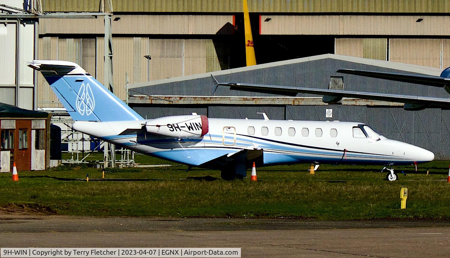 9H-WIN, 2018 Cessna 525B CitationJet CJ3 C/N 525B-0557, At East Midlands Airport
