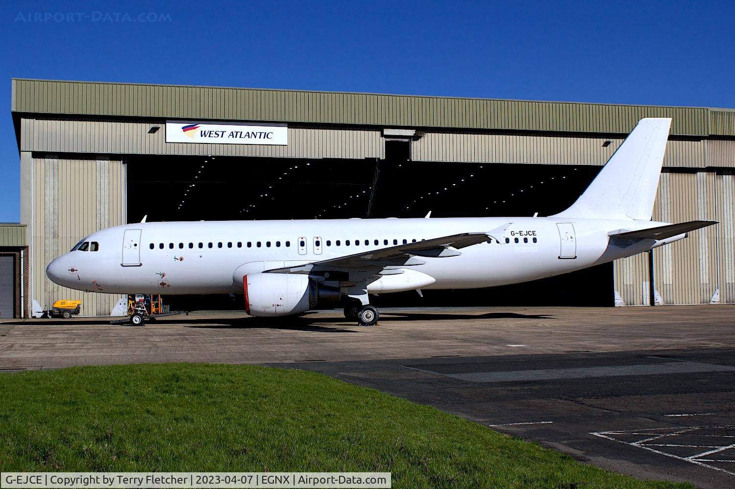 G-EJCE, 2014 Airbus A320-214 C/N 6107, At East Midlands Airport awaiting painting