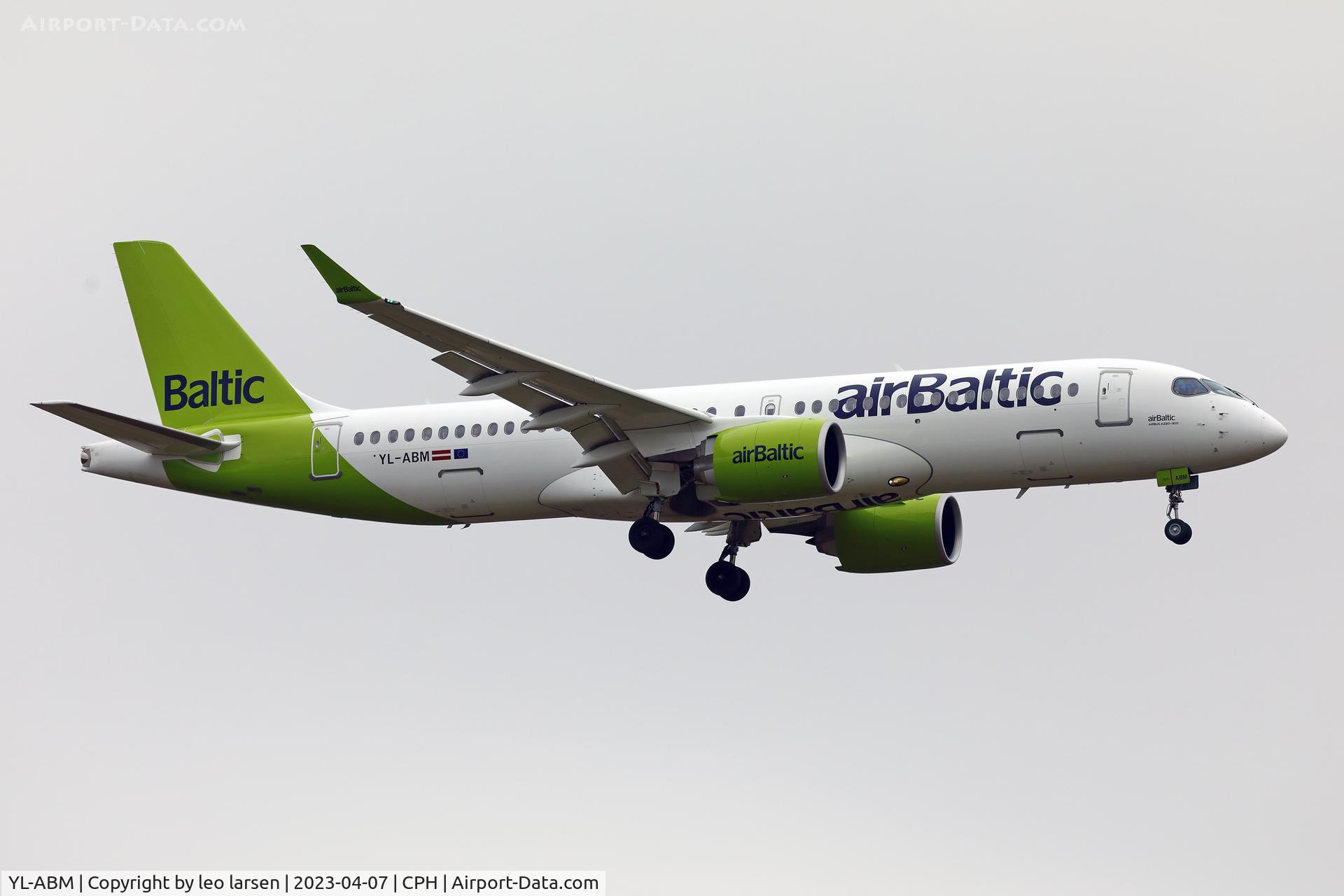 YL-ABM, 2022 Airbus A220-300 C/N 55191, Copenhagen 47.4.2023