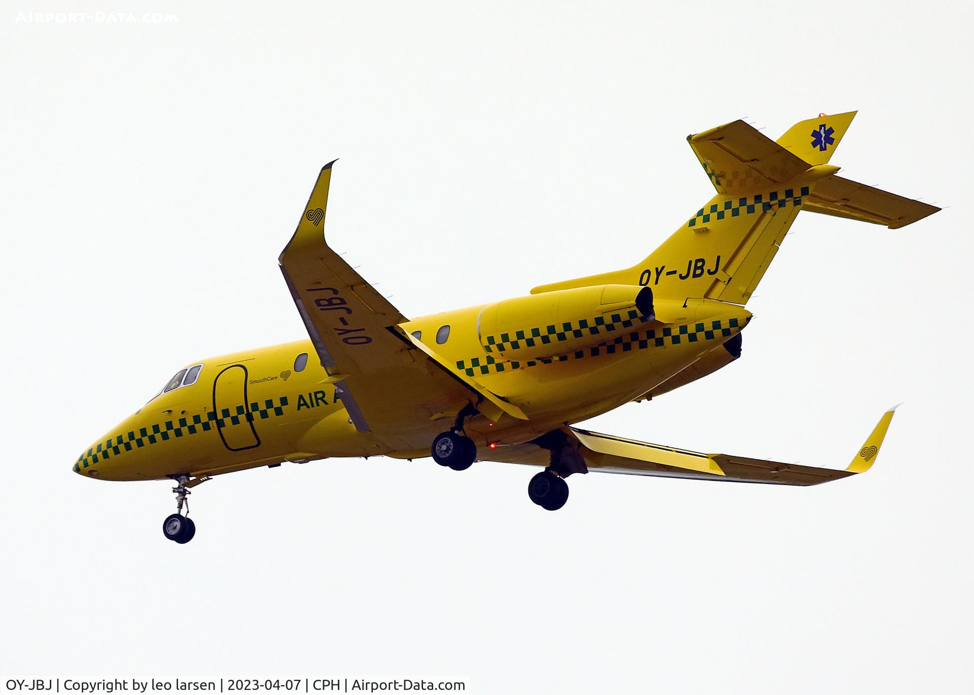 OY-JBJ, 1998 Raytheon Hawker 800XP C/N 258358, Copenhagen 7.4.2023