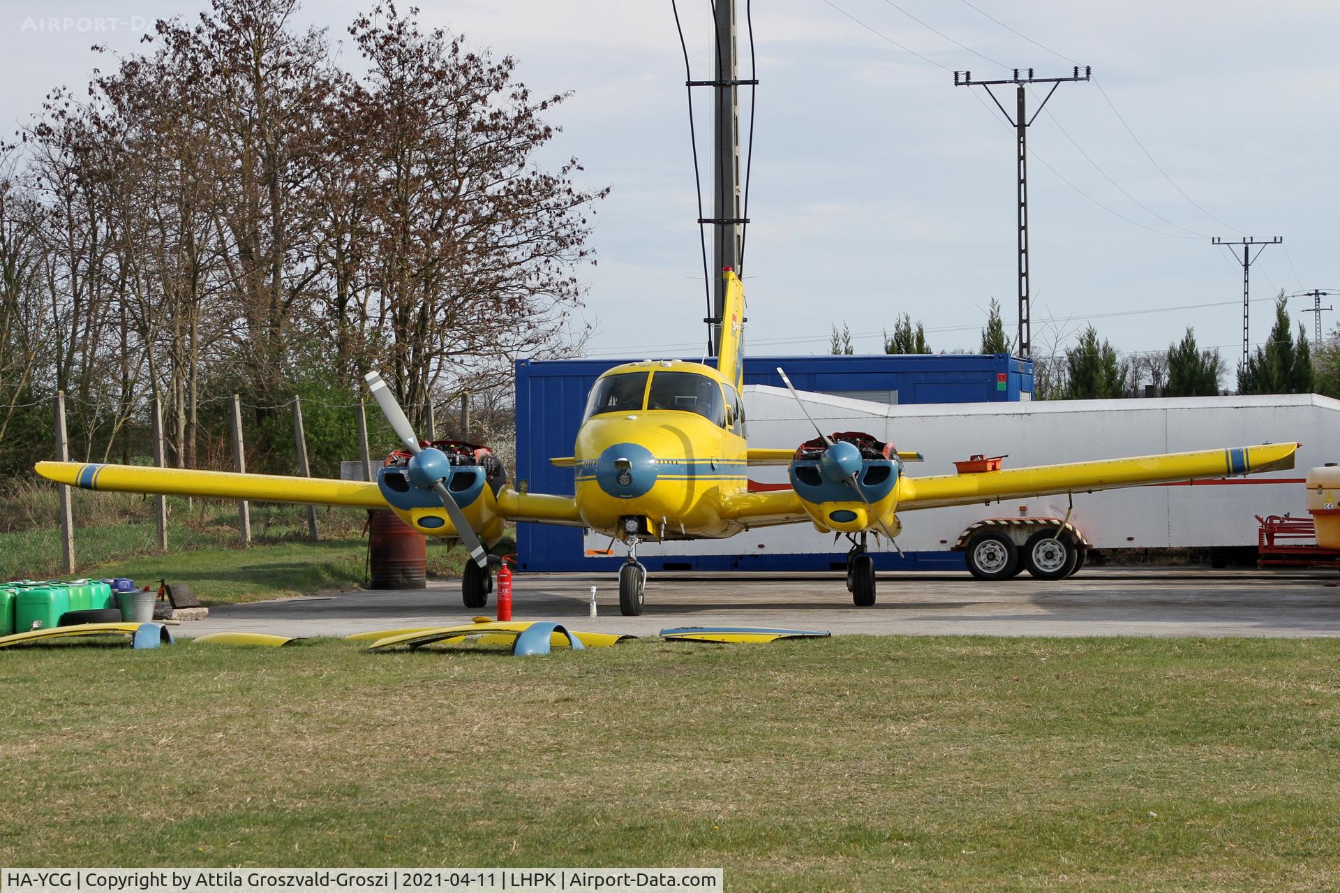 HA-YCG, 1960 Piper PA-23-250 Aztec C/N 27-334, LHPK - Siófok-Kiliti, Papkutapuszta Airport, Hungary