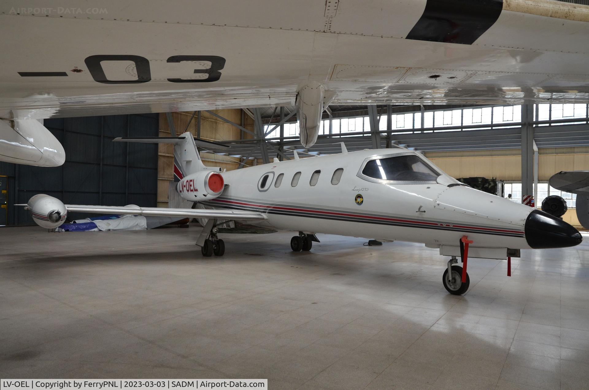 LV-OEL, 1980 Learjet 25D C/N 25D-307, Former Macair Learjet 25D now a museumpiece at Museo Nacional de Aeronáutica