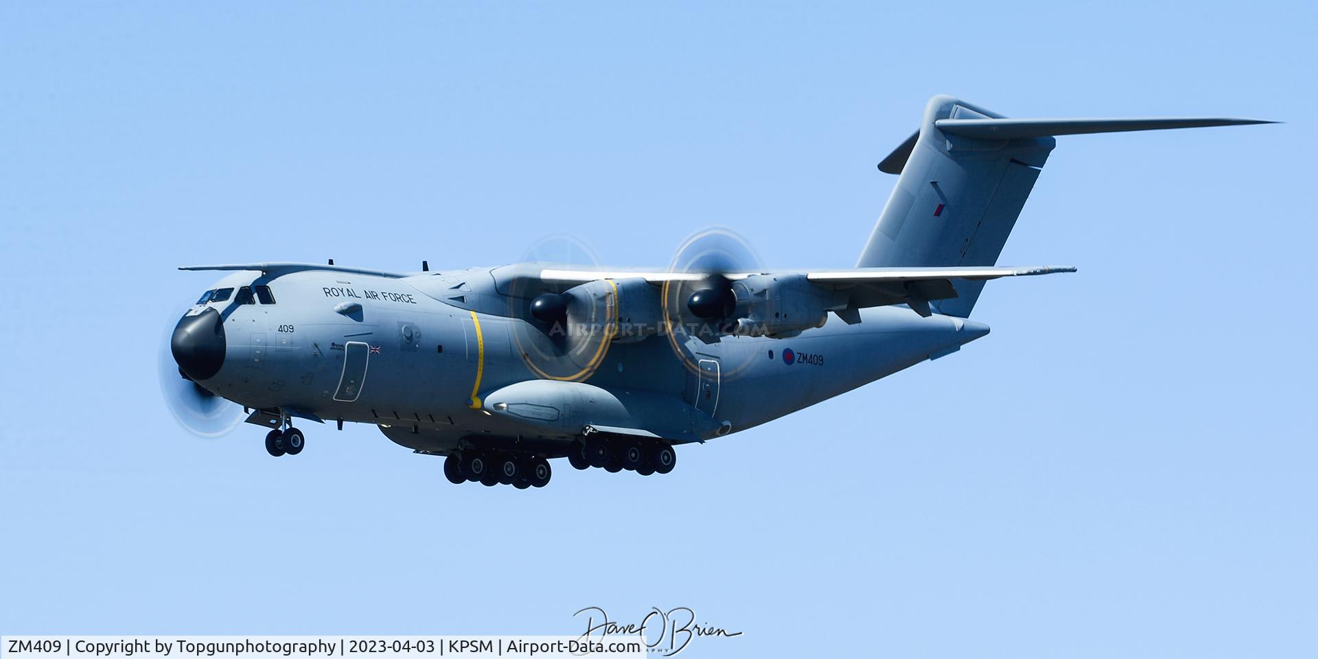 ZM409, 2016 Airbus A400M Atlas C.1 C/N 034, ASCOT4510 inbound to RW16