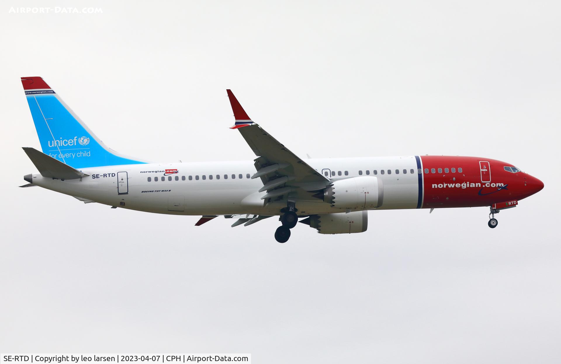 SE-RTD, 2022 Boeing 737-8 MAX C/N 63564, Copenhagen 7.4.2023