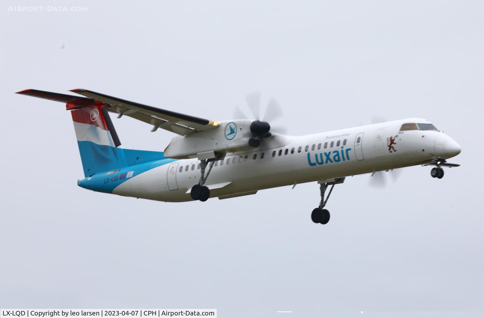 LX-LQD, 2016 De Havilland Canada DHC-8-402Q Dash 8 Dash 8 C/N 4525, Copenhagen 7.4.2023