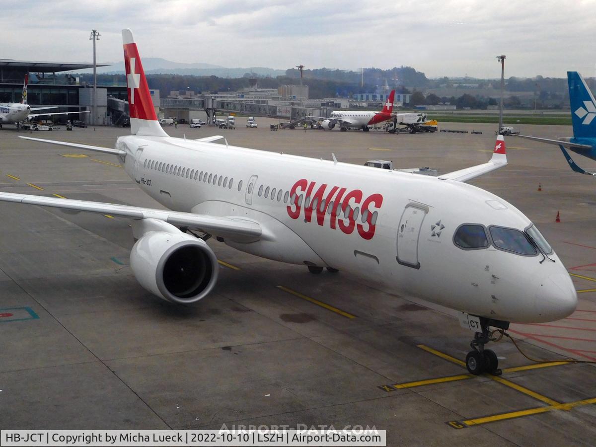 HB-JCT, 2018 Airbus A220-300 C/N 55046, At Zürich