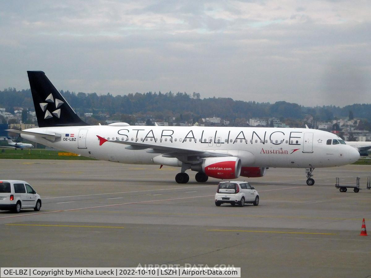 OE-LBZ, 2012 Airbus A320-214 C/N 5181, At Zürich