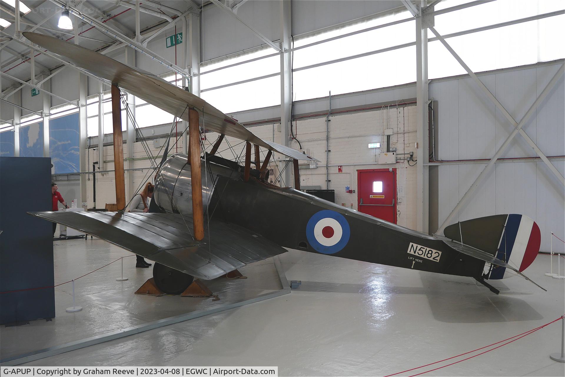 G-APUP, Sopwith Pup Replica C/N PFA 1582, On display at the RAF Museum, Cosford.