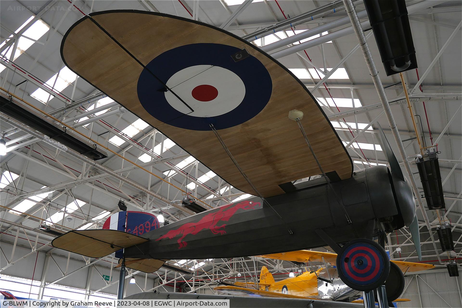 G-BLWM, 1987 Bristol M-1C Replica C/N PFA 112-10892, On display at the RAF Museum, Cosford.