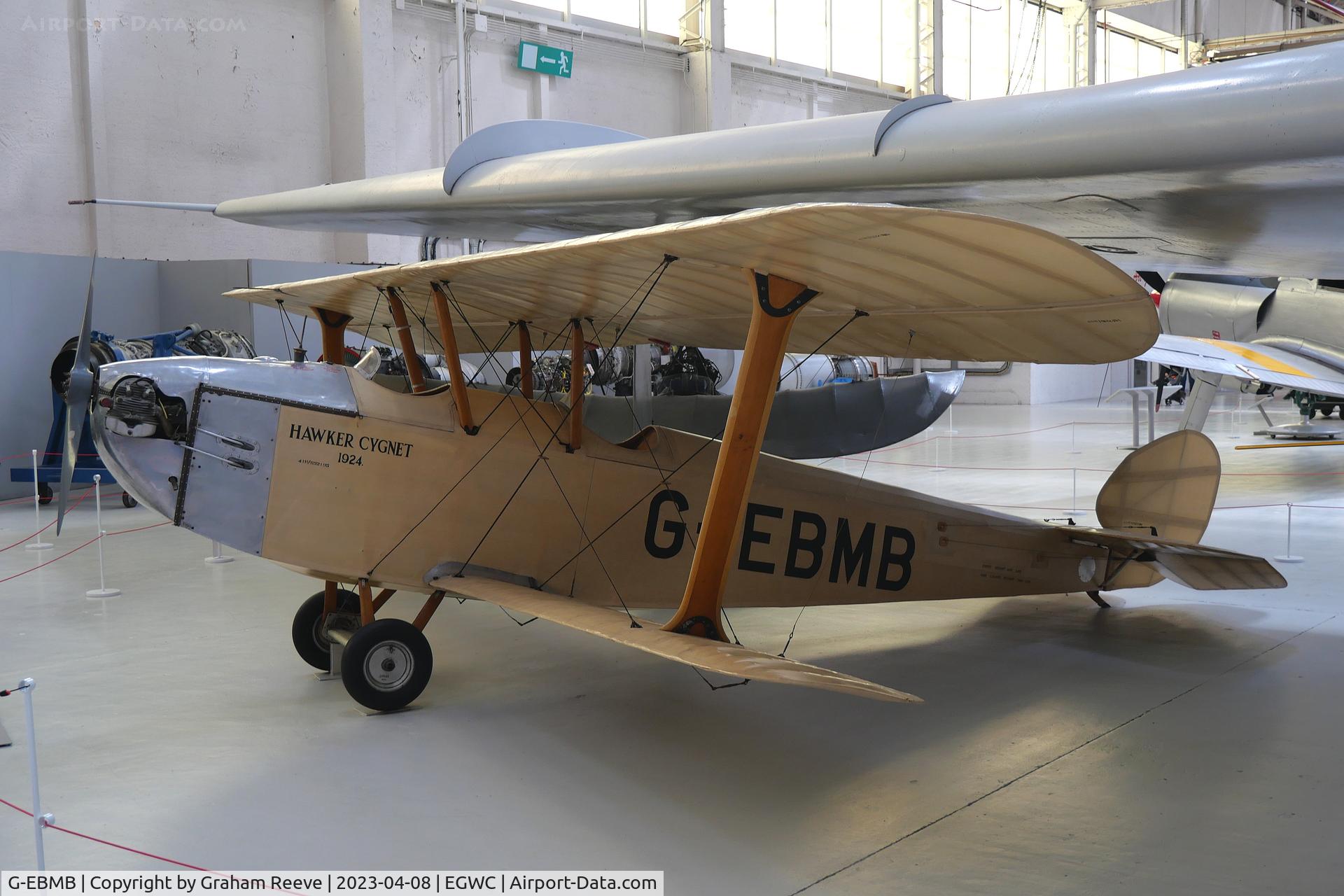 G-EBMB, 1924 Hawker Cygnet 1 C/N 1, On display at the RAF Museum, Cosford.