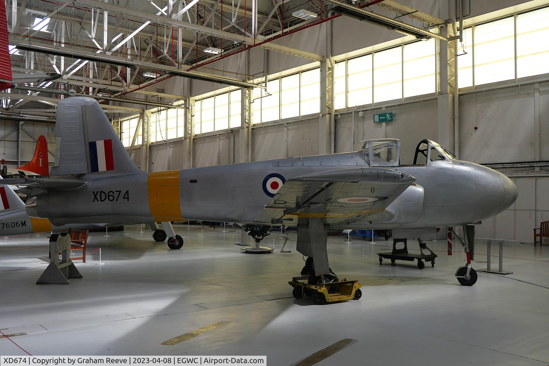 XD674, 1955 Hunting Percival P-84 Jet Provost T.1 C/N PAC/84/001, On display at the RAF Museum, Cosford.