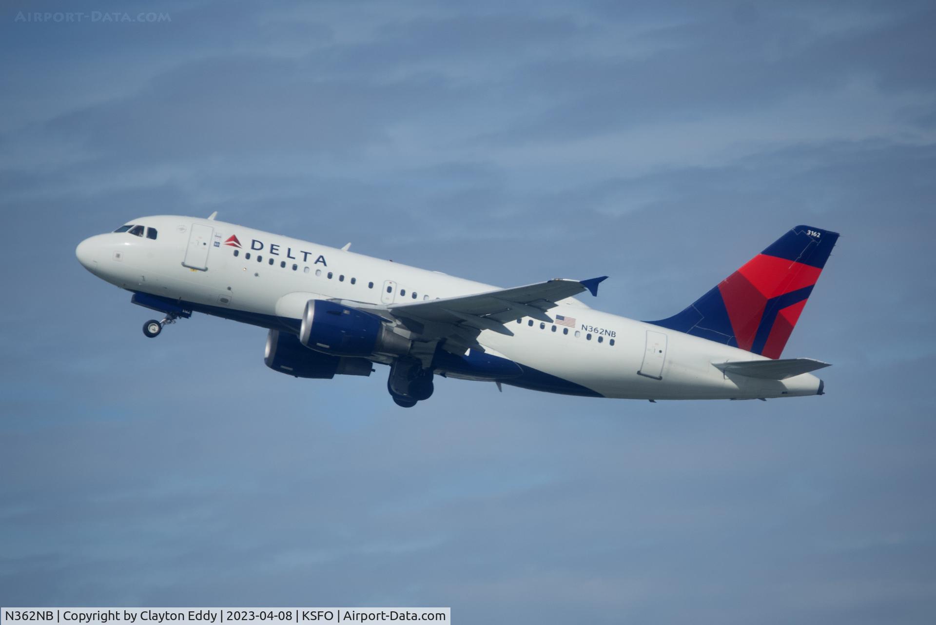 N362NB, 2003 Airbus A319-114 C/N 1982, SFO 2023.