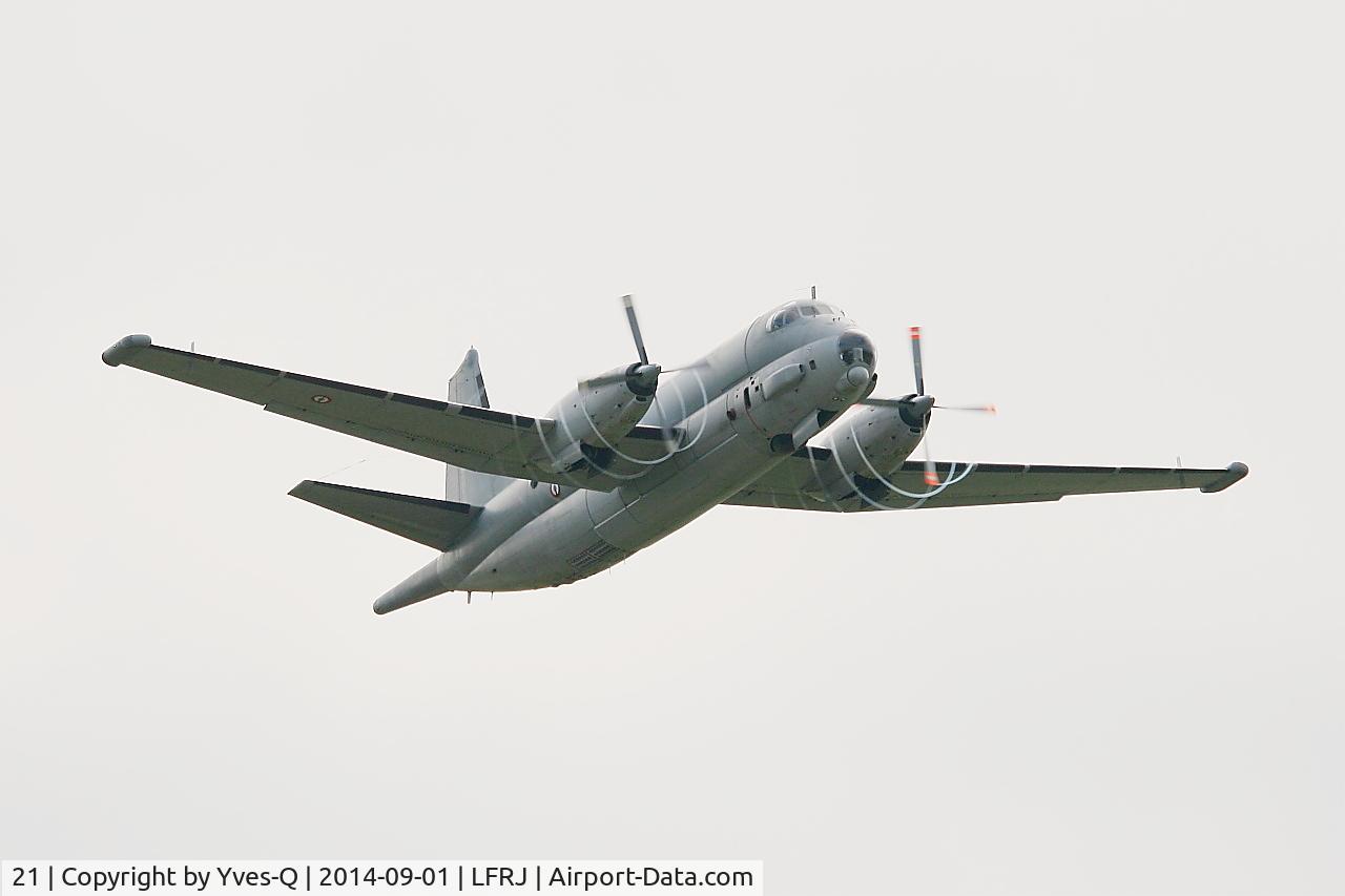 21, Dassault ATL-2 Atlantique 2 C/N 21, Dassault-Breguet Atlantique II (ATL2), Climbing from rwy 26, Landivisiau Naval Air Base (LFRJ)
