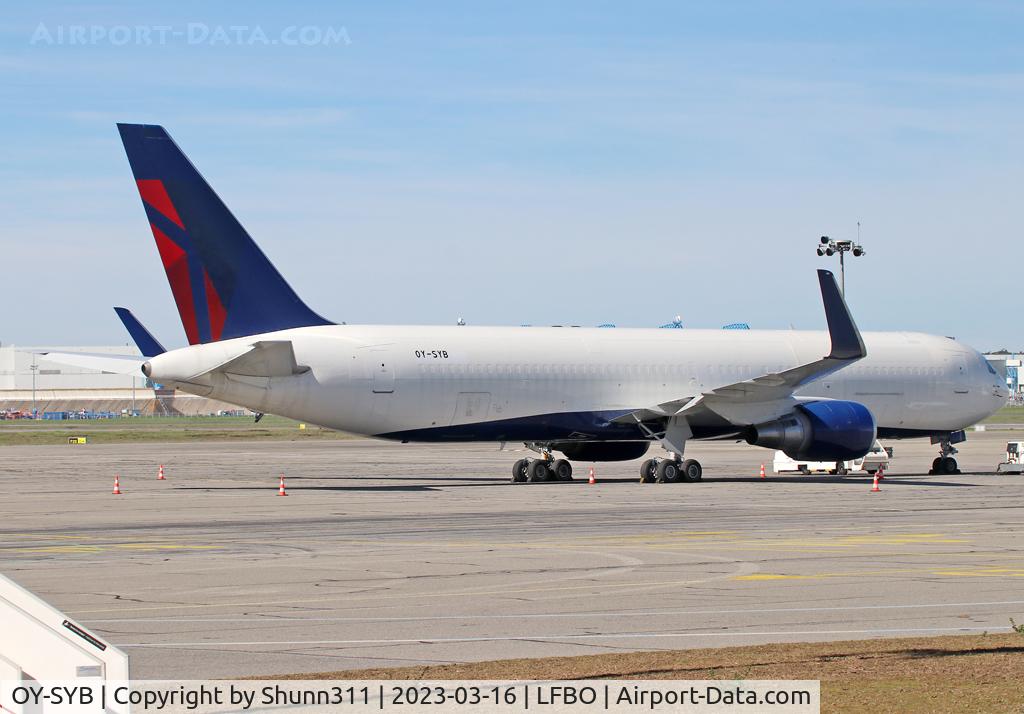 OY-SYB, 1991 Boeing 767-3P6 C/N 25241, Parked at the Cargo apron...