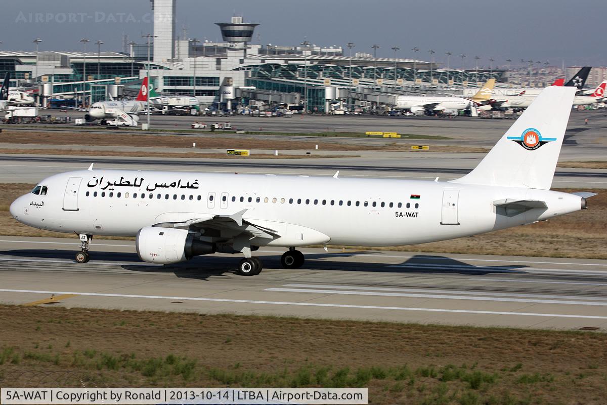 5A-WAT, 1993 Airbus A320-212 C/N 438, at ist