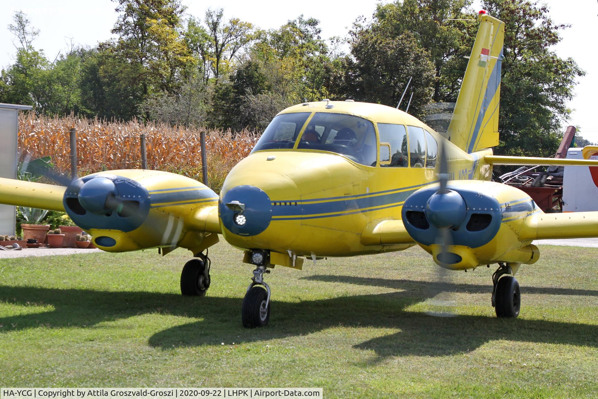 HA-YCG, 1960 Piper PA-23-250 Aztec C/N 27-334, LHPK - Siófok-Kiliti, Papkutapuszta Airport, Hungary
