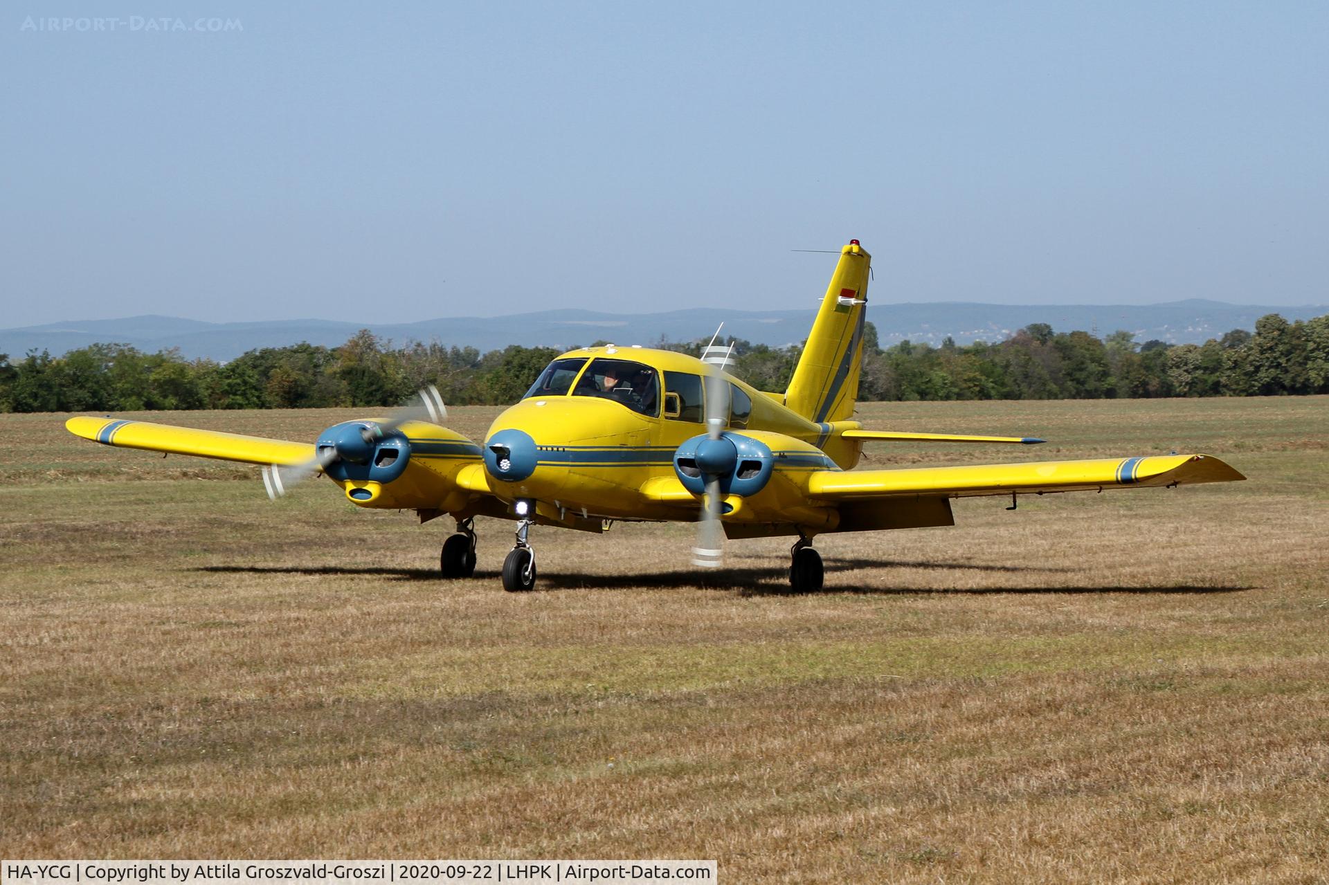 HA-YCG, 1960 Piper PA-23-250 Aztec C/N 27-334, LHPK - Siófok-Kiliti, Papkutapuszta Airport, Hungary