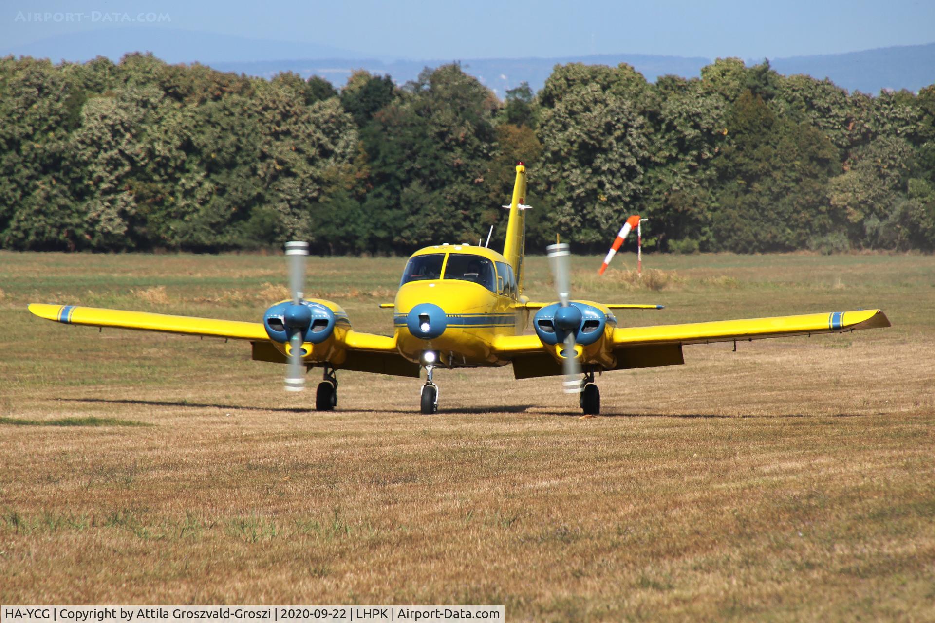 HA-YCG, 1960 Piper PA-23-250 Aztec C/N 27-334, LHPK - Siófok-Kiliti, Papkutapuszta Airport, Hungary