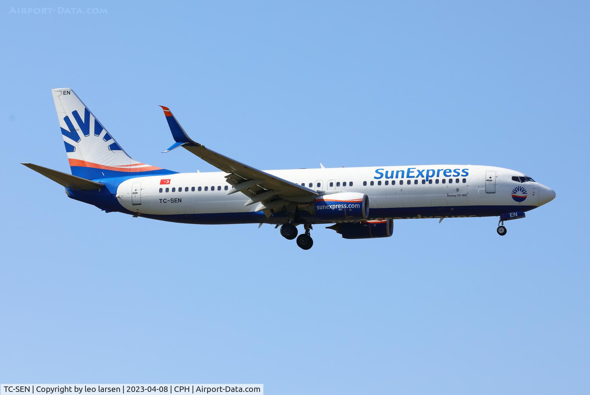 TC-SEN, 2015 Boeing 737-8HC C/N 61174, Copenhagen 8.4.2023
