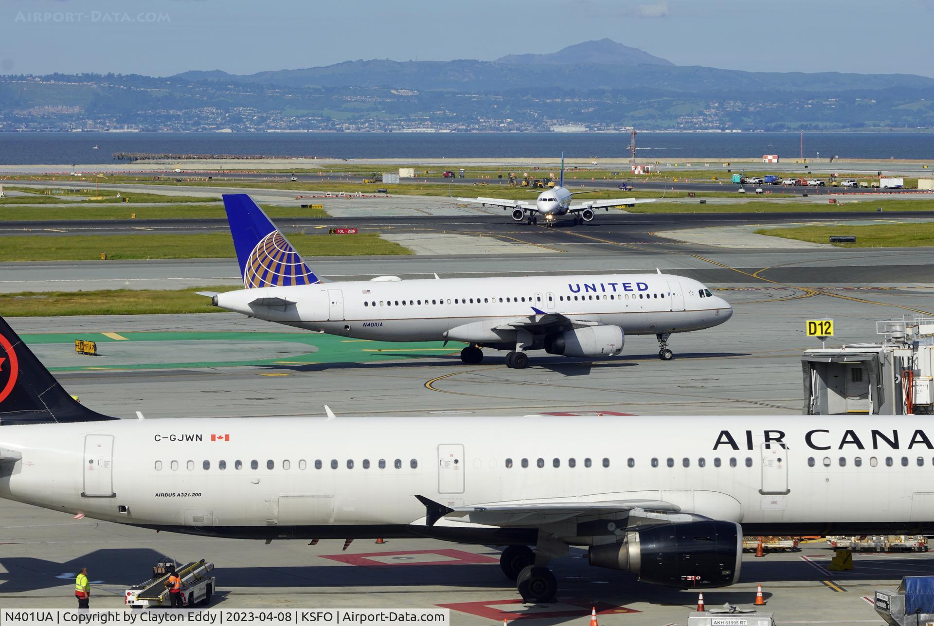 N401UA, 1993 Airbus A320-232 C/N 435, SFO 2023.
