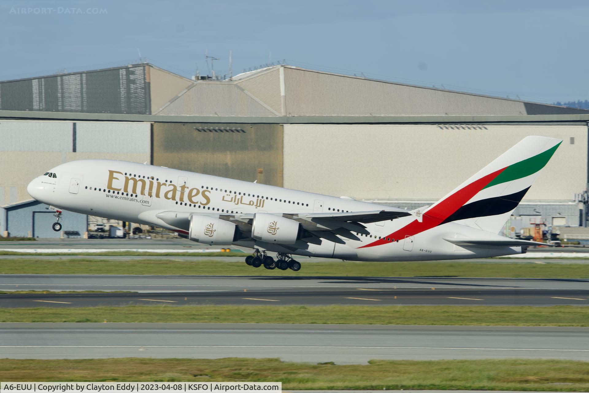 A6-EUU, 2016 Airbus A380-861 C/N 238, SFO 2023.